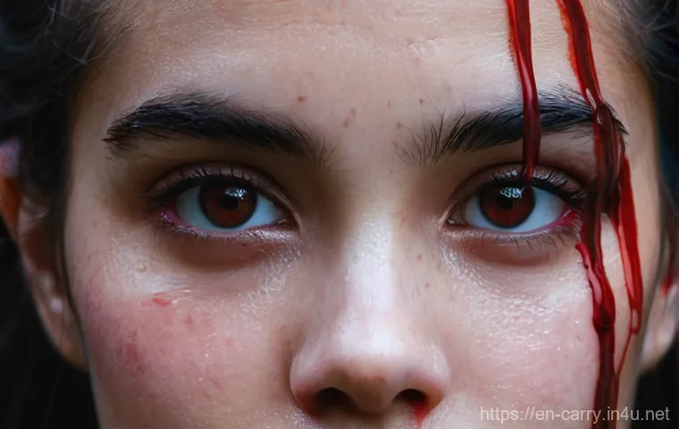 캐리 캐릭터 코스프레 - **Prompt:** A young woman, appearing to be in her late teens, stands center frame, drenched in thick...